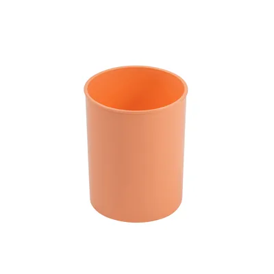FAIBO Cubilete Portalapices Faibo Naranja Pastel Opaco Plastico Diametro 78 MM Alto 100 MM