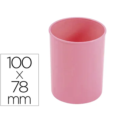 FAIBO Cubilete Portalapices Faibo Rosa Pastel Opaco Plastico Diametro 78 MM Alto 100 MM