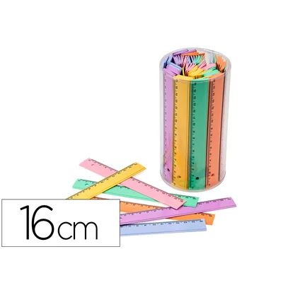 FAIBO Regla Faibo Plastico 16 CM Bote de 100 Unidades Colores Surtidos