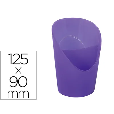 ESSELTE Cubilete Portalapices Esselte Lavanda Translucido Plastico Colour Breeze Redondo Diametro 90 MM Alto 125 MM