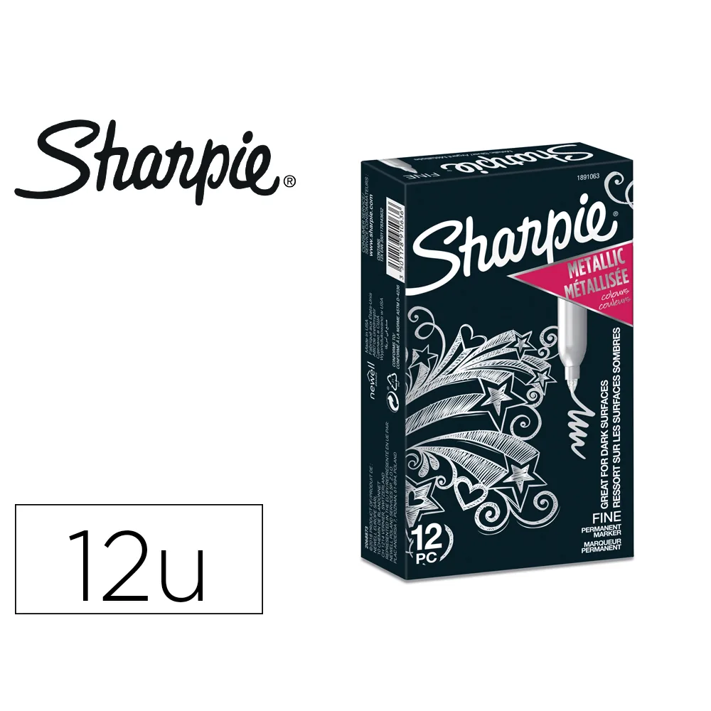 Rotulador Sharpie Permanente Fino Metallic Plata