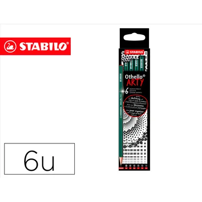 STABILO Lapices de Grafito Stabilo Othello Arty Line Estuche Carton de 6 Unidades Durezas Surtidas