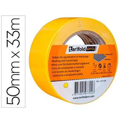 DJOIS Cinta Adhesiva Djois para Marcaje y Señalizacion de Suelo 33 M X 50 MM Color Amarillo