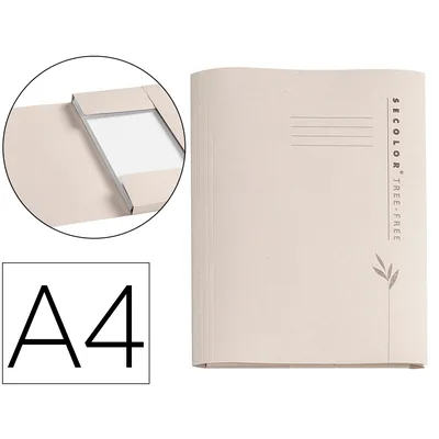 DJOIS Subcarpeta Cartulina Djois 100% Ecologica 226 G/M2 DIN A4 Tres Solapas Color Crema Pack de 10 Unidades