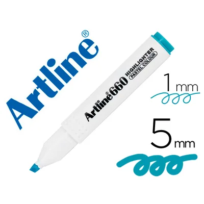 ARTLINE Rotulador Artline Fluorescente EK-660 Azul Pastel Punta Biselada