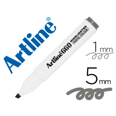 ARTLINE Rotulador Artline Fluorescente EK-660 Gris Pastel Punta Biselada