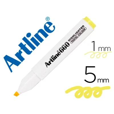 ARTLINE Rotulador Artline Fluorescente EK-660 Amarillo Pastel Punta Biselada
