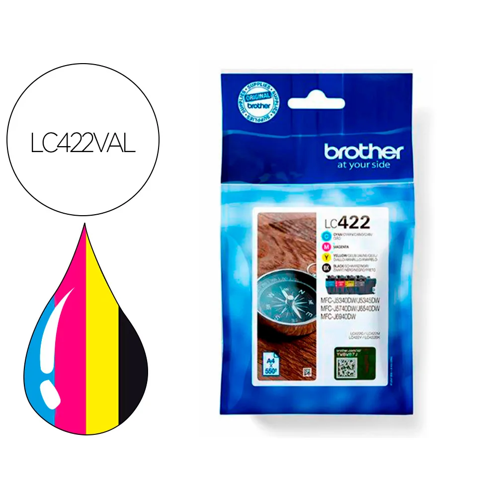 Ink-jet Brother LC-422VAL MFC-J5340DW / MFC-J5740DW / MFC-J6540DW / MFC-J6940DW 550 Paginas Negro 500 Paginas