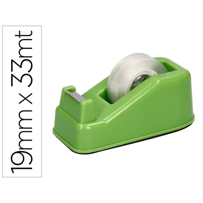 PLA Portarrollo Sobremesa Liderpapel Ecouse 100% Plastico Reciclado para Cinta de 33 M Color Verde