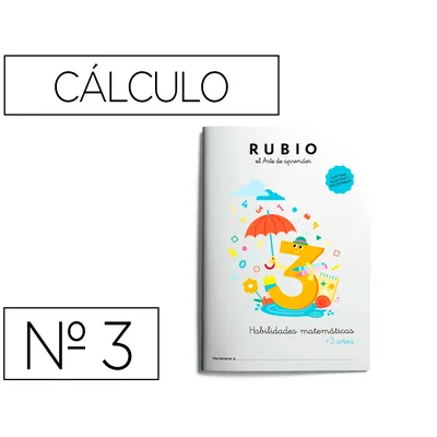 RUBIO Cuaderno Rubio Habilidades Matematicas + 3 Años