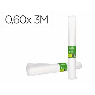 PLA Plastico Burbuja Liderpapel Ecouse 0.60X3M 30% de Plastico Reciclado