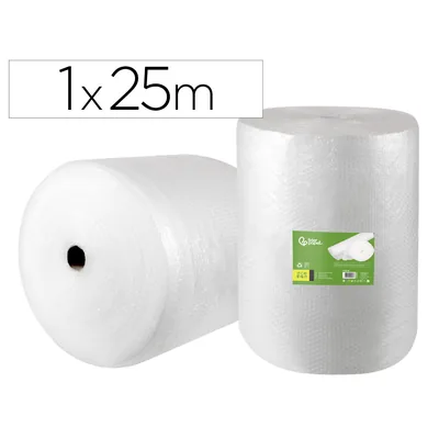 PLA Plastico Burbuja Liderpapel Ecouse 1X25M 30% de Plastico Reciclado