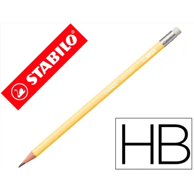 STABILO Lapices de Grafito con Goma Stabilo Swano Mina 2,2 MM Dureza Hb Amarillo Pastel