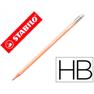 STABILO Lapices de Grafito con Goma Stabilo Swano Mina 2,2 MM Dureza Hb Melocoton Pastel