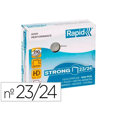 RAPID Grapas Rapid Strong Nº 23/24 Galvanizadas Caja de 1000 Unidades