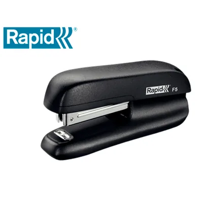 RAPID Grapadora Rapid F5 Mini Plastico Capacidad de Grapado 10 Hojas Usa Grapas Nº 10 Color Negro