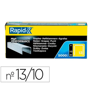 RAPID Grapas Rapid 13/10 MM Galvanizada Caja de 5000 Unidades
