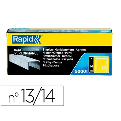 RAPID Grapas Rapid 13/14 MM Galvanizada Caja de 5000 Unidades