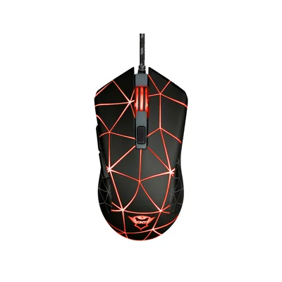 TRUST Raton Trust GXT133 Locx Gaming Optico Luces Led 800-4000 Ppp 6 Botones Usb 2.0 Cable 1,80 M Color Negro