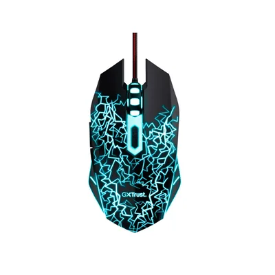 TRUST Raton Trust GXT105X Izza Gaming Optico Luces Led 800-4000 Ppp 6 Botones Usb 2.0 Cable 1,80 M Color Negro