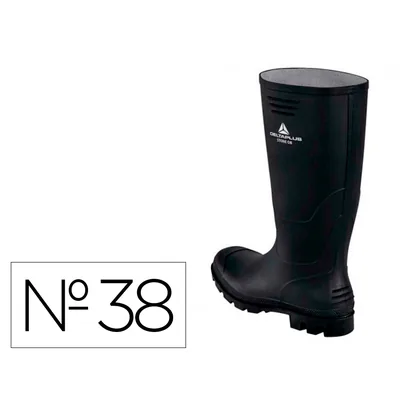 DELTAPLUS Botas Deltaplus de Seguridad Stone Pvc Negro Suela de Tacos Talla 38