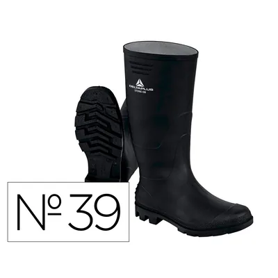 DELTAPLUS Botas Deltaplus de Seguridad Stone Pvc Negro Suela de Tacos Talla 39