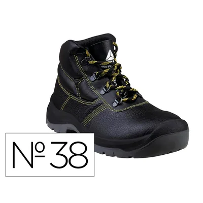 DELTAPLUS Botas Deltaplus de Seguridad Piel Crupon Pigmentada Suela Pu Bi-densidad Color Negro Talla 38