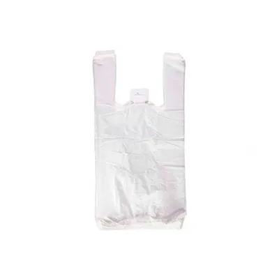 BLANCA Bolsa Camiseta Reciclada 70% Blanca 50 Mc 35X50 CM Apta Legislacion de Bolsas 2021