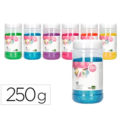 FANTA Purpurina Liderpapel Fantasia Colores Metalicos Pasteles Surtidos Bote de 250 GR