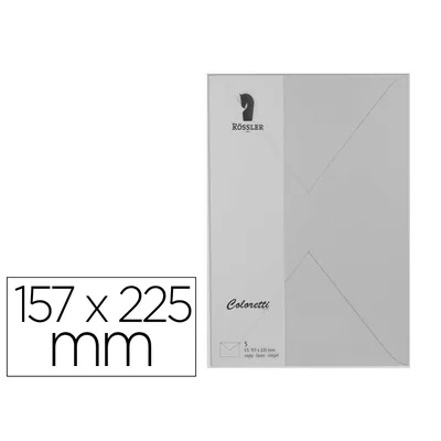 ROSSLER COLORETTI Sobre Rossler Coloretti C5 Color Gris Claro 157X225 MM Pack de 5 Unidades