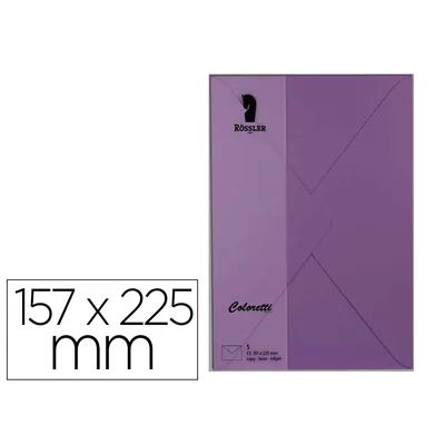 ROSSLER COLORETTI Sobre Rossler Coloretti C5 Color Lila 157X225 MM Pack de 5 Unidades