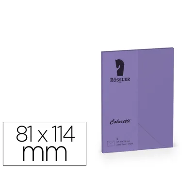 ROSSLER COLORETTI Sobre Rossler Coloretti C7 Color Lila 81X114 MM Pack de 5 Unidades