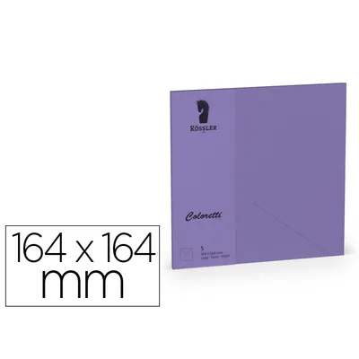 ROSSLER COLORETTI Sobre Rossler Coloretti Cuadrado Grande Color Lila 164X164XMM Pack de 5 Unidades