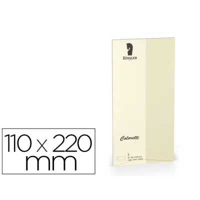 ROSSLER COLORETTI Sobre Rossler Coloretti Dl Americano Color Marmol Crema 110X220 MM Pack de 5 Unidades