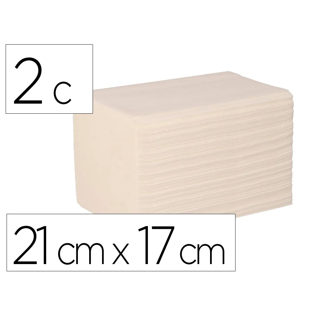 Servilleta Bunzl Greensource Celulosa Blanca Plegado Zig-zag 2 Capas 21X17 CM Caja de 9000 Unidades