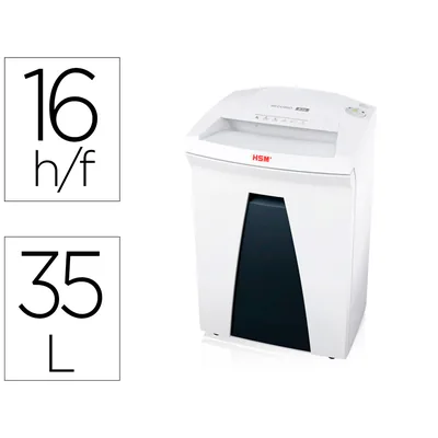 HSM Destructora de Documentos Hsm Securio B24 Capacidad de Corte 16 Hojas en Particulas Destruye Grapas Clips CD y