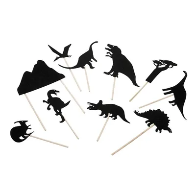 MIDEER Juego Mideer Titeres de Sombras Dinosaurios