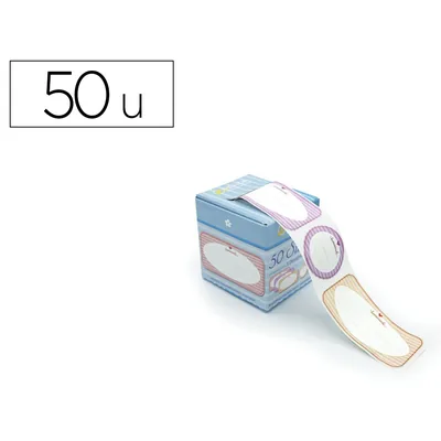 AVERY Etiqueta Adhesiva Avery Removible para Botes Regalos y Decoraciones 6 Modelos 2 Medidas Rollo de 50 Unidades