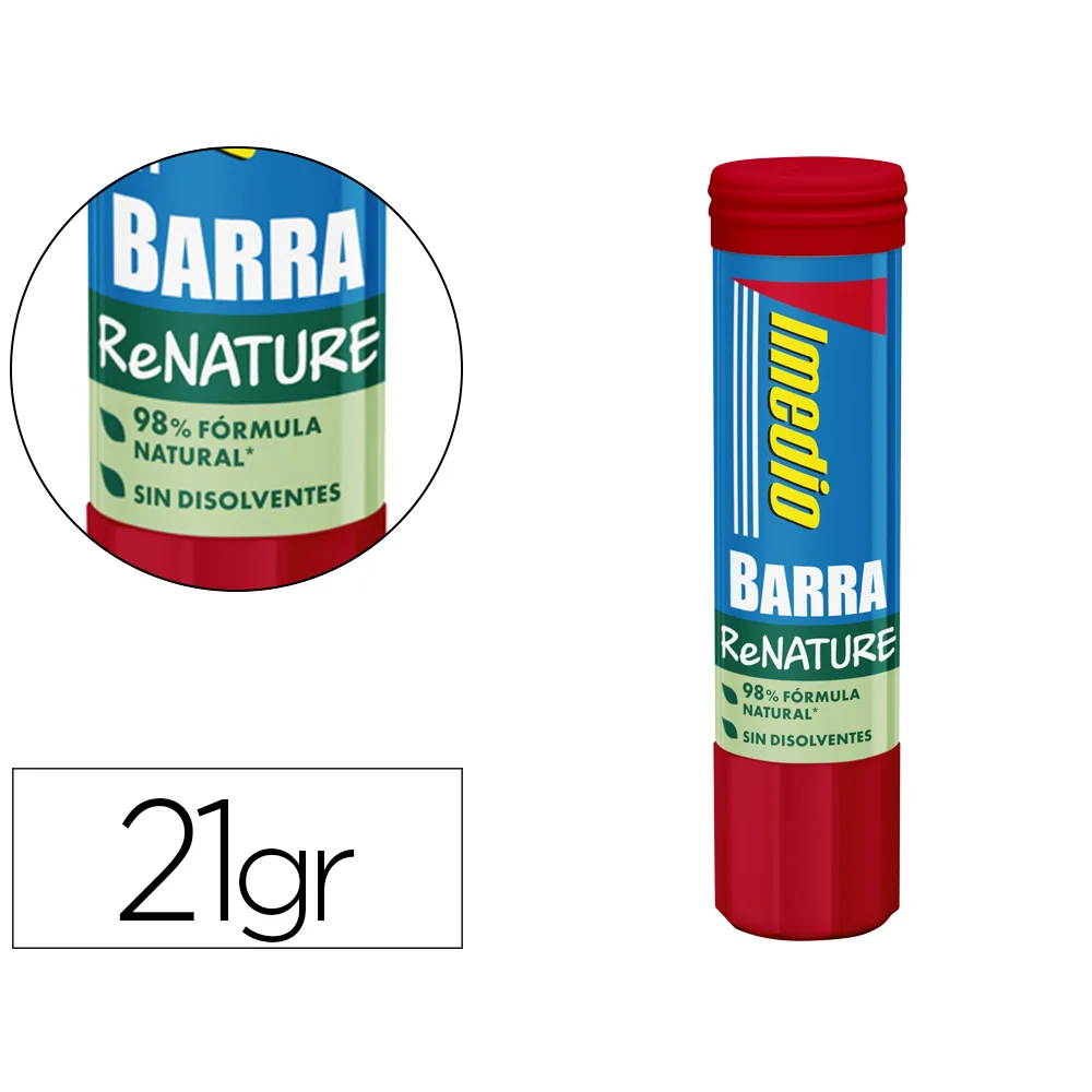Pegamento Imedio en Barra Renature Sin Disolventes 21 G