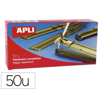 APLI Encuadernador Fastener Dorado Apli Caja de 50 Unidades