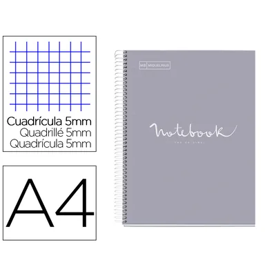 MIQUELRIUS Cuaderno Espiral Miquelrius Notebook 1 Emotions Tapa Forrada DIN A4 Microperforado 80 Hojas 90G/M2 Cuadro 5 MM