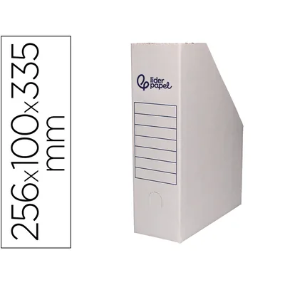 LIDERPAPEL Revistero Liderpapel Ecouse Carton 100% Reciclado Color Blanco 256X100X335 MM