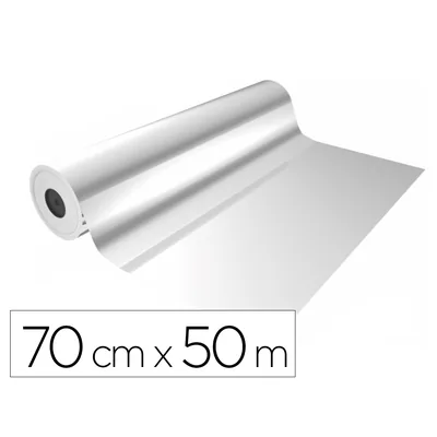 BASIKA Papel de Regalo Basika Polipropileno Transparente Bobina Ancho 70 CM Longitud 50 M