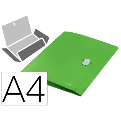 LEITZ Carpeta Leitz Recycle Gomas Tres Solapas DIN A4 Polipropileno Verde