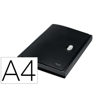 LEITZ Carpeta Leitz Recycle Clasificador Fuelle Polipropileno 5+1 Compartimentos DIN A4 Negro
