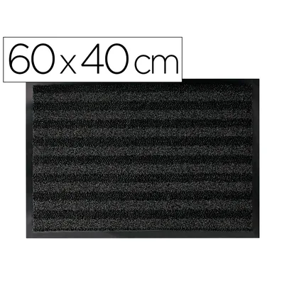Q-CONNECT Alfombra para Suelo Q-Connect Premium para Interiores Antideslizante Fibra Polipropileno y Fieltro Gris 60X40 CM