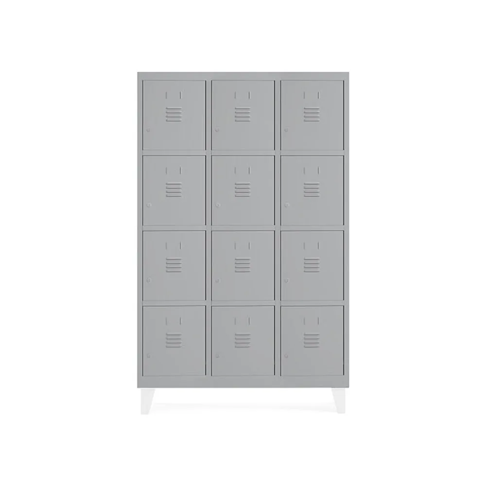 Taquilla Metalica Rocada 400 3 Modulos X 4 Puertas Gris 1210X500X1800 MM