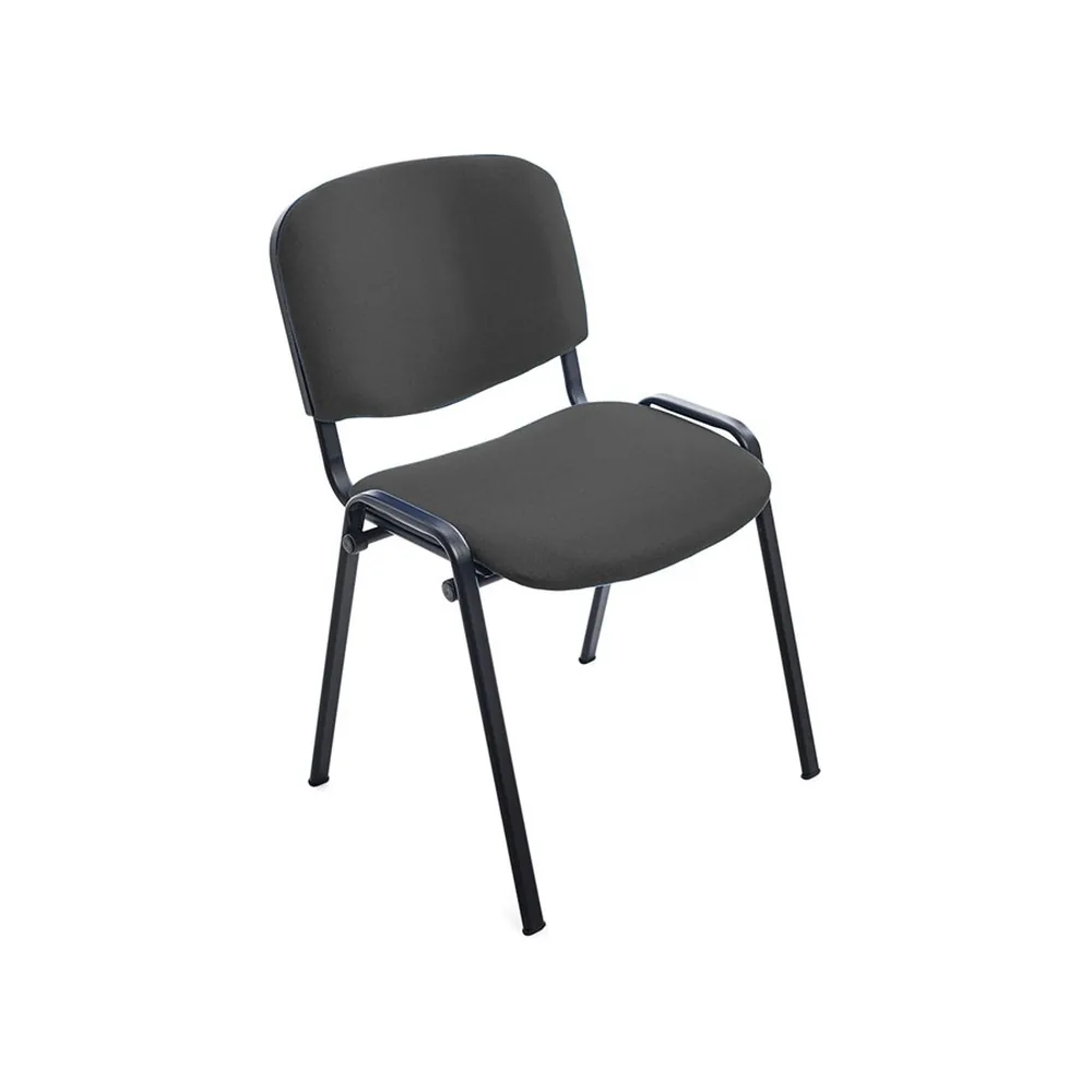 Silla Rocada Confidente Estructura Metalica Asiento Tela Ignifuga Gris 570X410X810 MM