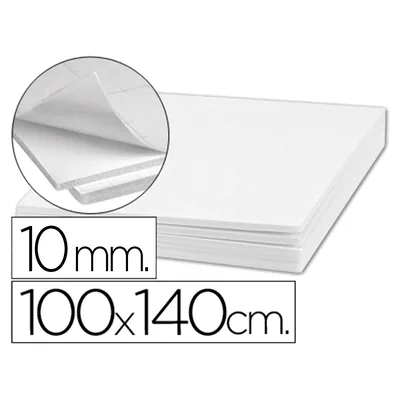 LIDERPAPEL Carton Pluma Liderpapel Blanco Doble Cara 100X140CM Espesor 10 MM