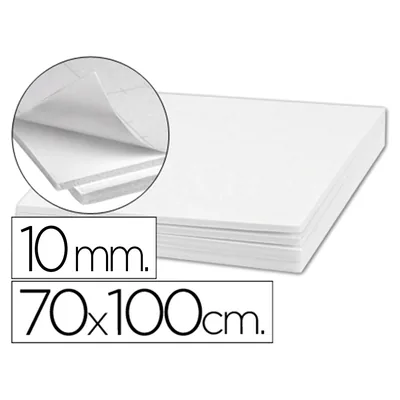 LIDERPAPEL Carton Pluma Liderpapel Blanco Adhesivo 1 Cara 70X100CM Espesor 10 MM